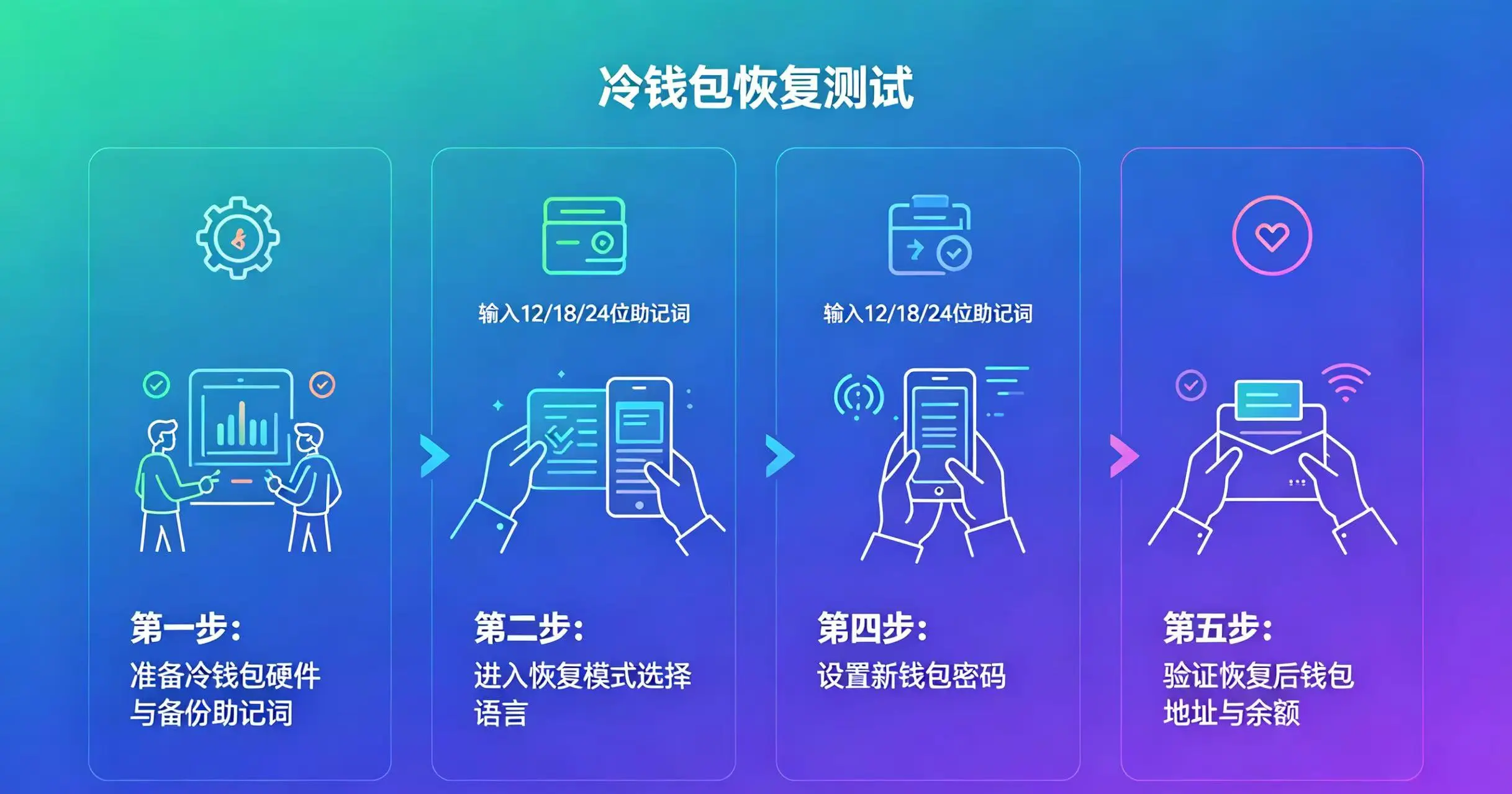 冷钱包恢复测试完整流程示意图