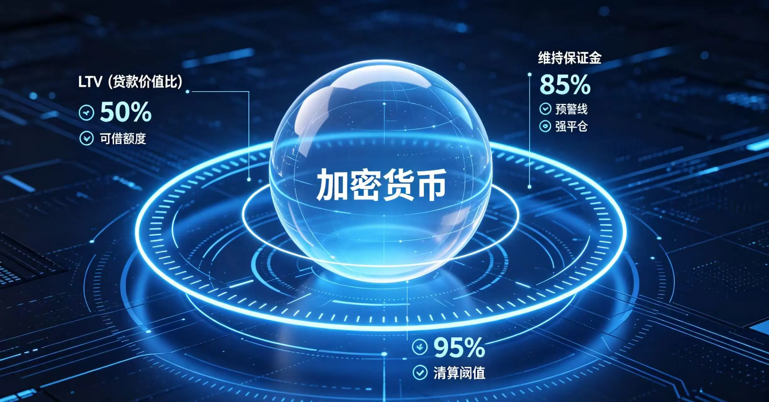  LTV（贷款价值比）、维持保证金和清算阈值这三个关键指标